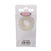 A&A Perlen Zopfring 4cm creme 2,5cm  gallery