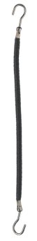 Haarbinder glatt Gummi 10cm 12St. Karte sz Hair binder with hooks, 10 cm, black (card of 12) 