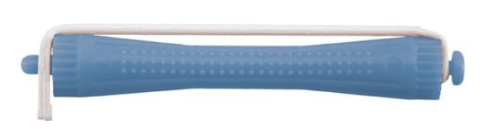 KW-Wkl.12er m.Rundgummi 11mm blau Länge 91mm Kaltwellwickler Cold wave rods, 90 mm, round rubber, 11 mm blue (bag of 12) Ø 11 mm