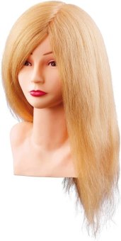 Üb.kopf Louisa 40cm blond Echthaar m. Büste Übungskopf Training head "Louisa", 40 cm, blonde with shoulders 
