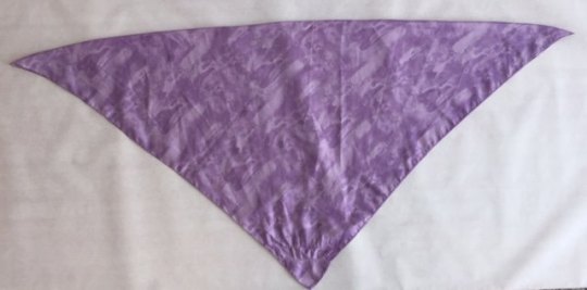Modisches Tuch, 3-eck, ca.120x60 cm 100% Polyester, mit oder ohne Fransen lila | ohne Fransen