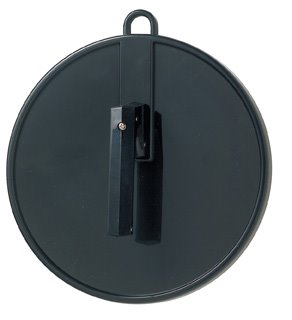 Kab.-Spiegel rund 25cm m. Griff+Öse sz Cabinet hand mirror, round,black, handle and hanger 