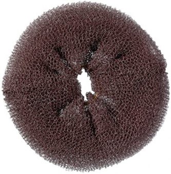 Knotenrolle (Nest) braun 11cm 12g Bun padding round, brown, 11 cm 12 gr 