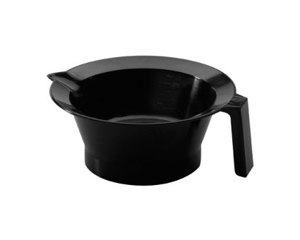 Färbeschale sz m. Gummiring+Griff 200ml Dyeing bowl, black with handle, 200 ml 
