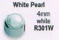 R1301W Perle weiss KF weißgoldfarben 