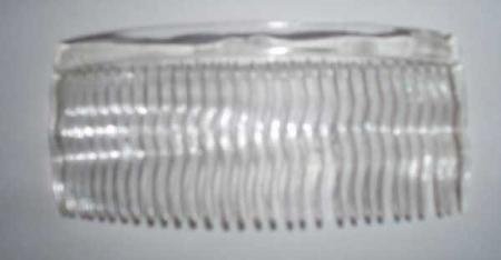 Seitenkamm, 10 cm, transparent Wellzahn ca. 10 cm | transparent