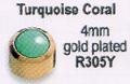 R305Y Türkis vergoldet N.-frei 