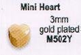M502Y Herz mini vergoldet 