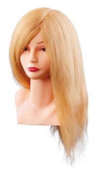 Übungskopf Büste Louisa, 40 cm, blondes asiat. Haar 