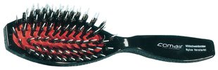 Pneumatikbü. Wildschweinb./Stifte klein Pneumatic brush, black, boar and nylon bristles, small 