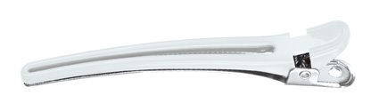 Haarclips Plastik/Aluminium 10St weiss 95mm Hair clip plastic/aluminium, white, card of 10 