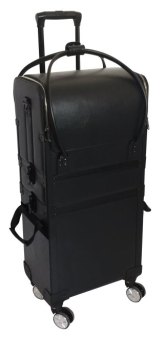 WZK Duo, sz 36x23,5x75cm auf Rollen m. abnehmb. Tasche Werkzeugko tool case Duo, black, with castors, 36x23,5x75cm 