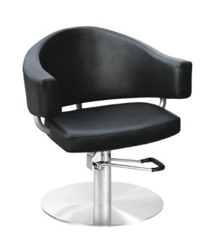 BS Valencia sz, runder Metallfuss ,hyd.Pumpe Styling chair "Valencia", black 