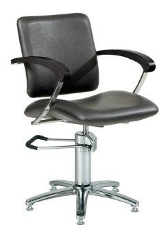 BS London A sz Arml. sz arretier. Pumpe Styling chair "London A", black, armrest black 