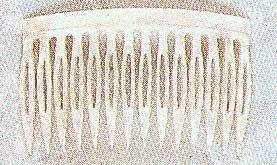 Seitenkamm Perlmut ca. 8,5 cm, Seidenglanz Spaltzahn ca. 8,5 cm | perlmuttfarben