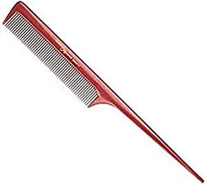 C17 rot Stielkamm 8,25" Carbon Kamm C17 red carbon comb with handle 8 1/4" 