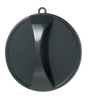 Kab.-Spiegel Executive rund 29cm sz Cabinet hand mirror "Executive", round, black, 29 cm 