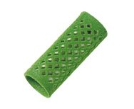 Metallwkl. lang 12er 24mm grün befl 65mm Metal curlers, long 65 mm x 24 mm, green flocked (bag of 12) Ø 24 mm | 65 mm