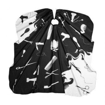 Umhang Hairworld 135x143cm m. Hakenverschluss sz/weiß Polyester Cape "Hairworld", black/white, Polyester, 135 x 143 cm 