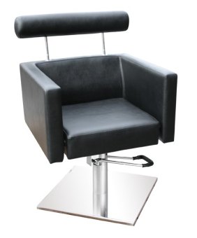 BS Barcelona sz, eckiger Metallfuss, hyd.Pumpe Styling chair "Barcelona", black 