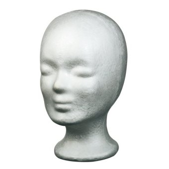 Schaumstoffkopf weiß 25,5cm Foam head normal, white, 25,5 cm weiss | S kkein