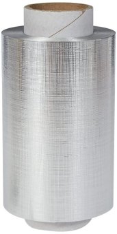 Aluminium-Haarfolie silber 12 cmx100 m 16my aluminium foil, silver, 16my x 12mm x 100m 