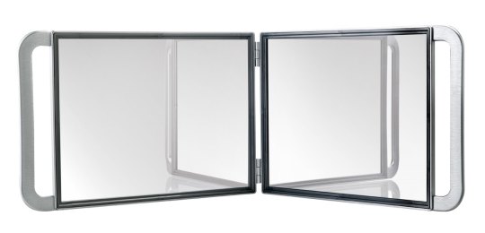Spiegel doppelt Multigrip Kabinett 21x29cm rutschfest Cabinet mirror "Multi Grip", double, 21 x 29 cm 