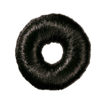 Knotenrolle 9cm sz 18g Nest Bun padding round, black, 9 cm 18 gr 
