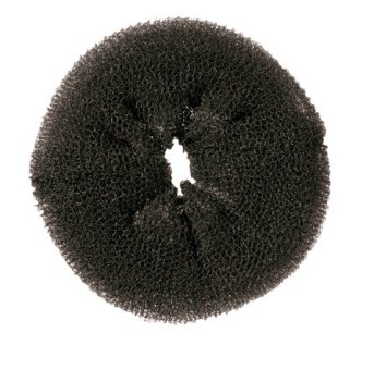 Knotenrolle 11cm sz 12g Nest Bun padding round, black, 11 cm 12 gr 