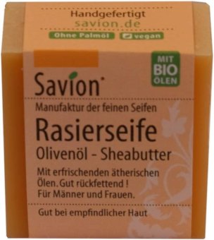Savion Rasierseife 50g Olivenöl-Sheabutter 