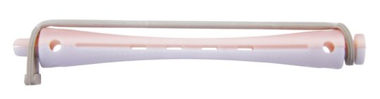 KW-Wkl.2-fbg 12er 7mm lang Rundgummi weiss/rosa 91mm Kaltwellwick Cold wave rods, long 95 mm, white/pink (bag of 12) weiß/rosa