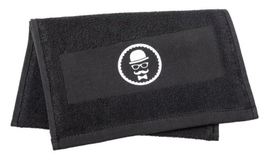 Barber Handtuch schwarz 25x70cm 360gr/m2, 100% Baumwolle Rasier Barber's towel, black, 25x70cm 
