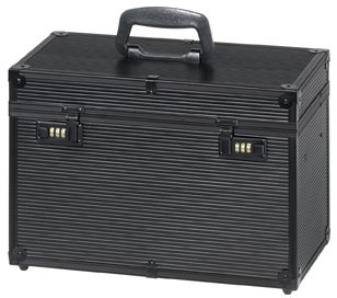 WZK Aluminium sz HBT 27,5x40,0x21,5 Werkzeugkoffer Tool case "Profi", black, 27 x 40 x 22 cm 