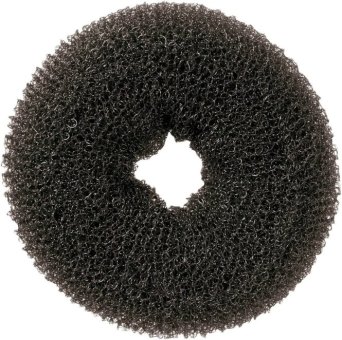 Knotenrolle 9cm sz 10g Nest Bun padding round, black, 9cm 10 gr 