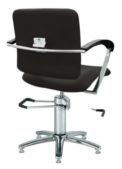BS London B sz arretierb. Pumpe, bew. Rückenl.,Stuhl u. Arml. sz Styling chair "London B", moveable back rest, black, armrest blac 