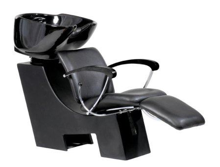 WP Wien Becken,Stuhl,Arml. sz Washing station "Wien", chair black, bassin black, armrest black 