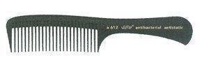 A612 schwarz Wolf37 9" Griff kamm Wolf37 A612 comb with handle black 9" 