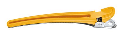 Haarclips Plastik/Aluminium 10St gelb 95mm Hair clip plastic/aluminium, yellow, card of 10 